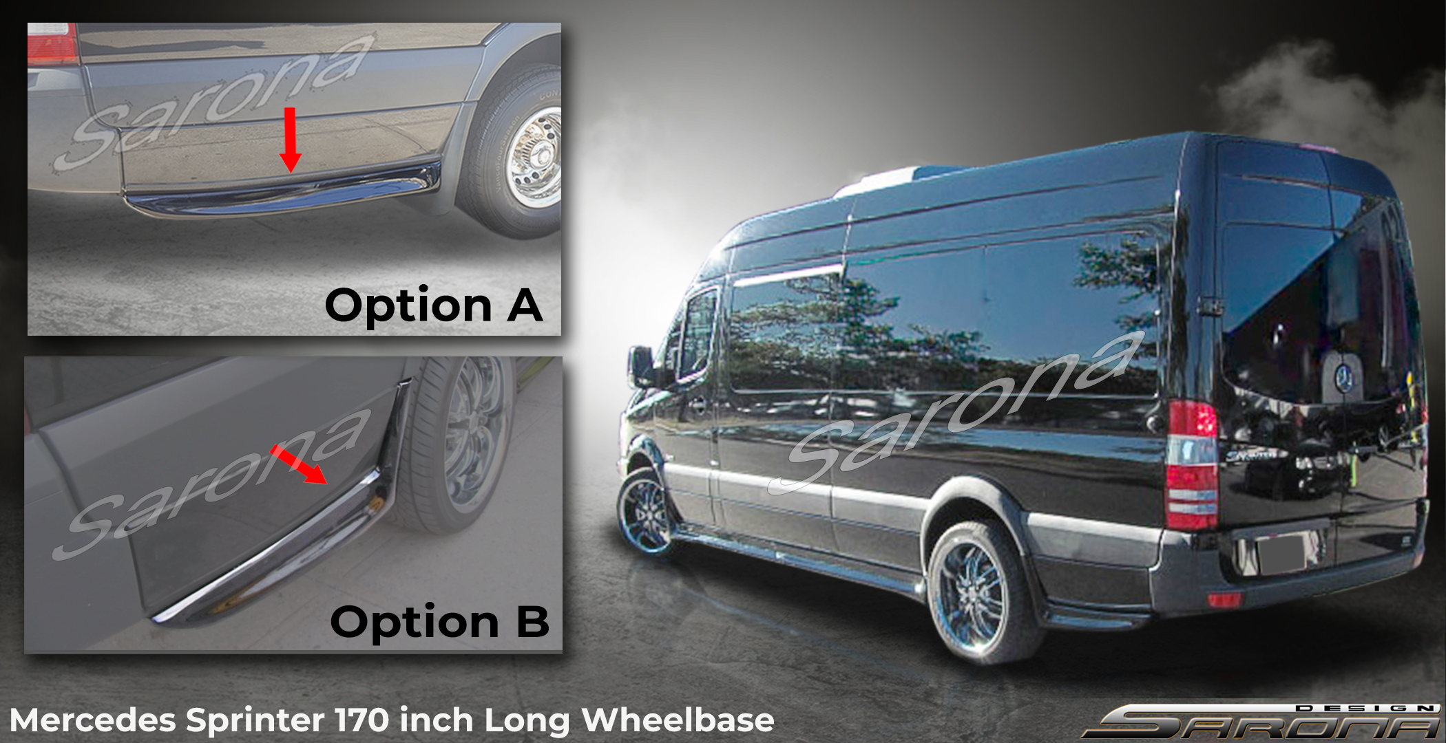 Custom Mercedes Sprinter Side Skirts  Van (2007 - 2018) - $980.00 (Part #MB-026-SS)